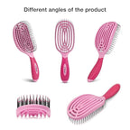 NuWay 4Hair C Brush - Professional Curved Hairbrush - Vented Design Delivers Smoothing And Volumizing Drying Experience - Heat Resistant Bristles For Drying Detangling and Styling - Petal Pink - 1 Pc