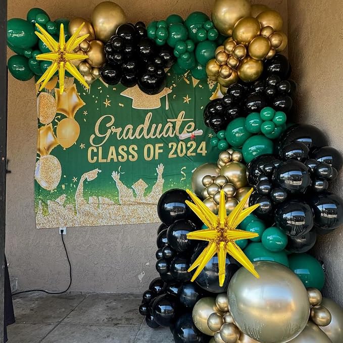 Dark Green and Black Balloon Arch Kit - Image 3