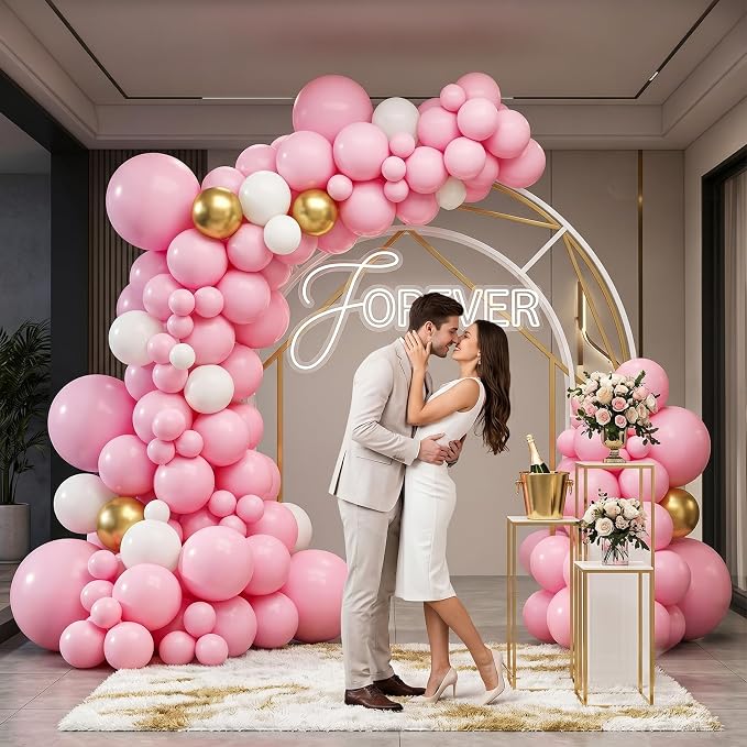 102pcs Light Pink Balloons Garland Arch Kit, 18 12 10 5 Inch Balloons | - Image 6