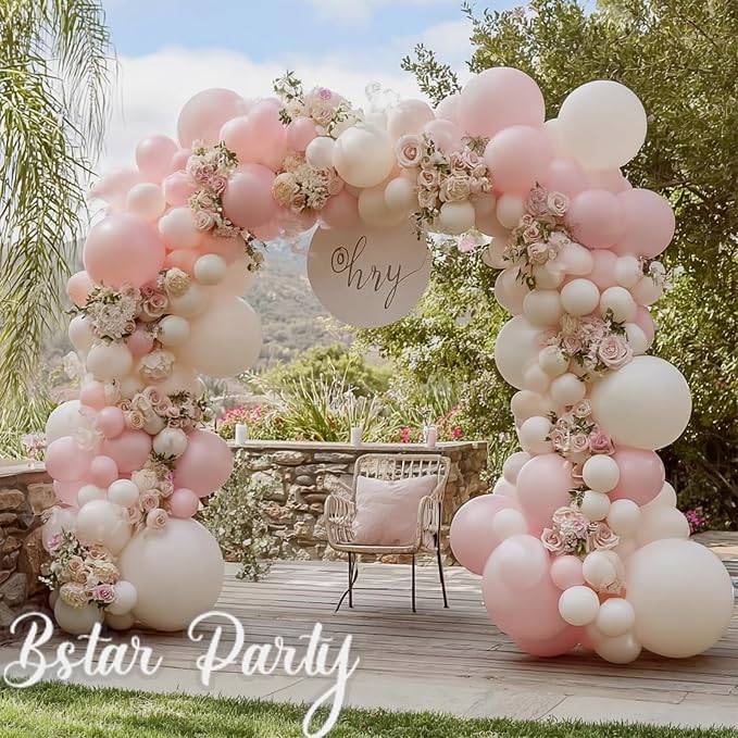 Double Stuffed Pink Balloon Garland Arch Kit | 18/12/10/5inch Different Size - Image 4