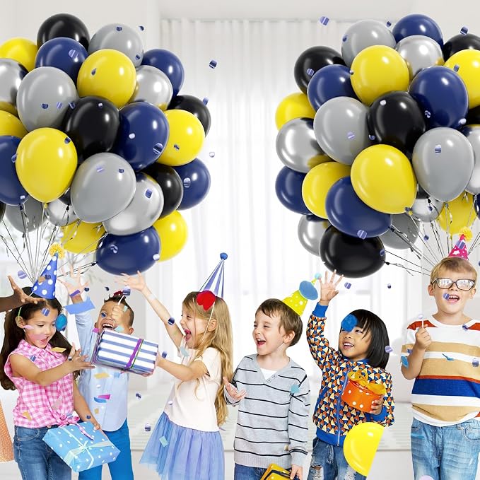 60pcs 12inch Black and Yellow Balloons - Image 7