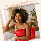 BLISSFORD Satin Pillowcase with Zipper, for Hair and Skin Care, Feels Soft and Cool Like a Silk Pillowcase, Red Satin Pillow Cases Set of 2, Slik Pillow Cover, Queen Size - 2 Pack