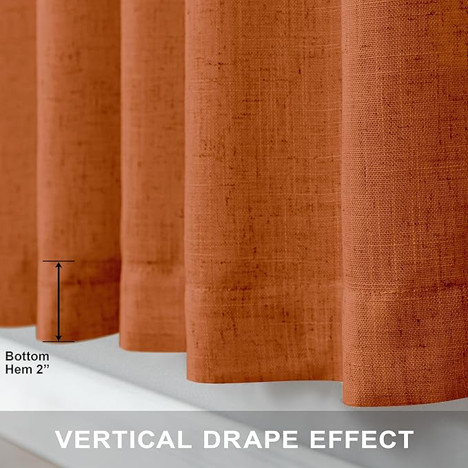 Pitalk Burnt Orange Curtains 84 Inch Length - Image 5