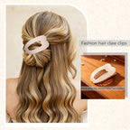 6 Pack Flat Hair Clips for Women,Large Claw Clips Strong Hold Hair Clips for for Thick & Thin Hair for Daily Styling