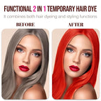Red Hair Spray,Temporary Hair Color Wax Dye,Hair Color Spray Wax, Natural Hair Coloring Wax Material Disposable Hair Styling Clays Ash for Cosplay,Party,Masquerade, Halloween.etc (Red, 1 Pack)