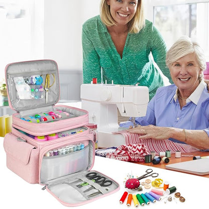 LEFOR·Z Small Sewing Supplies Organizer Bag, Sewing Box | Double-Layer Sewing - Image 7