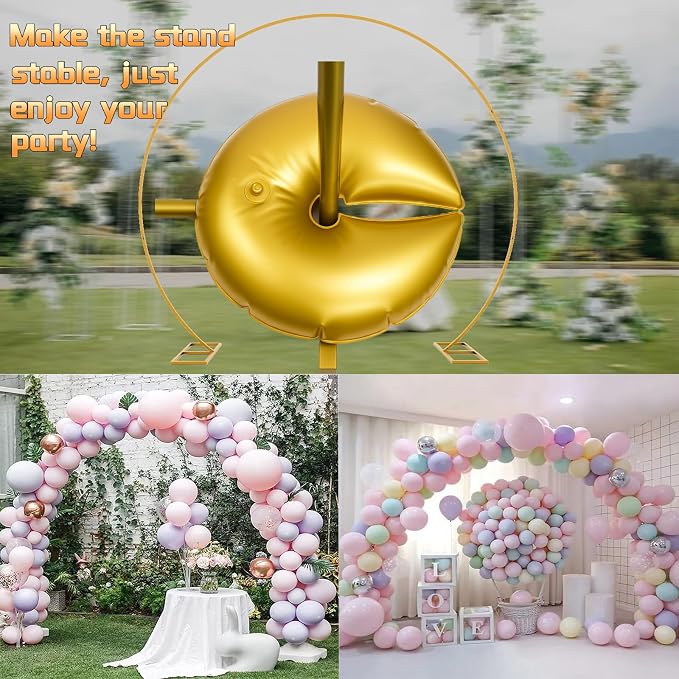 4 Pcs Water Weight Bags for Backdrop Stand, Slit Style Gold Balloon Arch Weights - Image 4