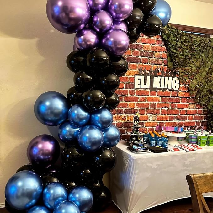 Black Purple Blue Balloon - Image 7