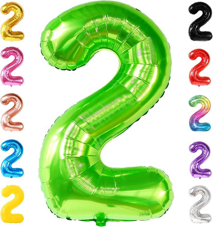 KatchOn Light Green 2 Balloon Number 40 Inch | Green Number 2 Balloon by KatchOn