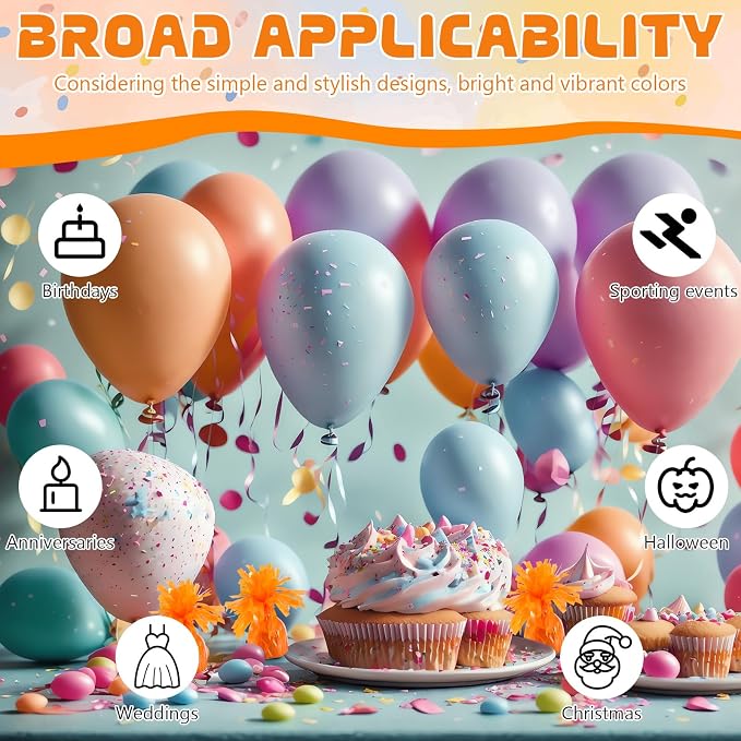8 Pcs Orange Metallic Balloon Weights Holder Anchors Balloon Holder Weights - Image 5