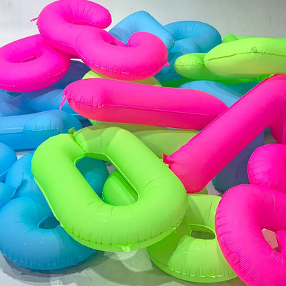 Green Birthday Number 6 Balloon 40 inch Fluorescent Green Number 6 | Helium - Image 6