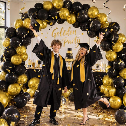 Black and Gold Balloons, Metallic Gold Balloon - Image 7