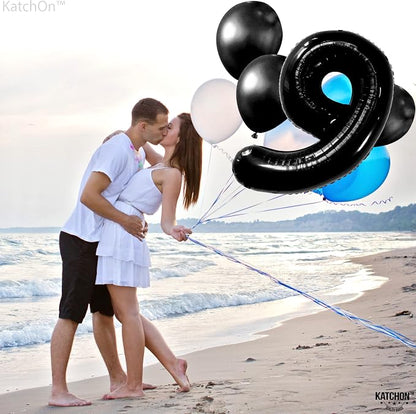 KatchOn Black Number 9 Balloon 40 Inch, Foil 9 Birthday Balloon | 9th Birthday - Image 8