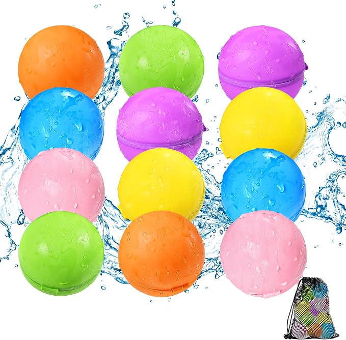 Reusable Water Balloons 12PCS by WhereKidsLearnThroughPlay