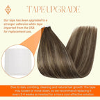 Full Shine Tape In Hair Extensions Human Hair 24Inch Tape in Hair Extensions Real Hair 4 Brown Fading to 24 Blonde and 4 Seamless Hair Extensions Tape In Skin Weft Remy Hair Extensions 50G 20Pcs