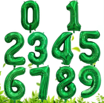 Number Balloons Green Party Balloon - Image 7