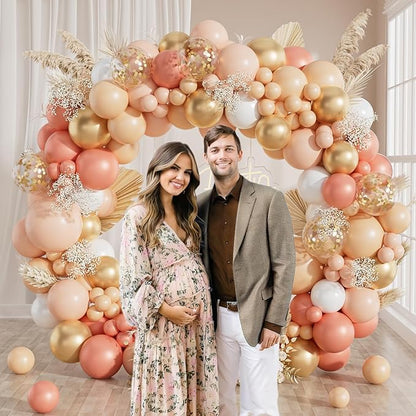 125pcs Peach Balloon Arch Kit - Image 4