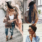 DRESHOW 6 PCS Adjustable Headbands for Women Knotted Headbands Elastic Non-Slip Fashion Hair Bands for Workout Sports Running Yoga