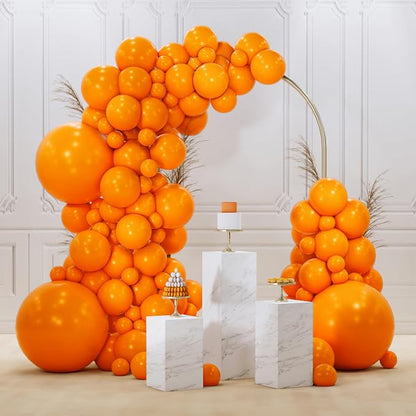 PartyWoo Orange Balloons 128pcs Different Sizes of 18 12 10 5 Inch Matte Fall by PartyWoo