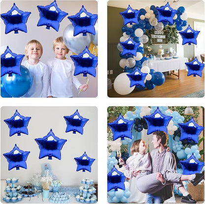 Biapian Blue Star Foil Balloons, 18 Inch Aluminum Balloon - Image 9