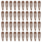 40 Pcs 2 Inch colorful Metal Snap Hair Clips No Slip Hair Barrettes For Women Hair Accessories(Brown)