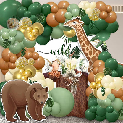 148 pcs Safari Jungle lion Balloon Arch Kit - Image 7