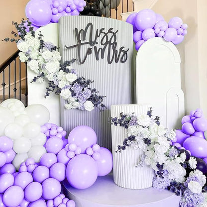 200 Pieces Pastel Purple Balloon Arch Kit Light Purple Balloons Lilac Balloon - Image 5