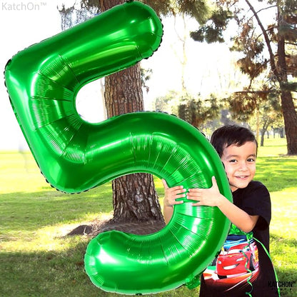 KatchOn Foil Green Number 5 Balloon - Image 4