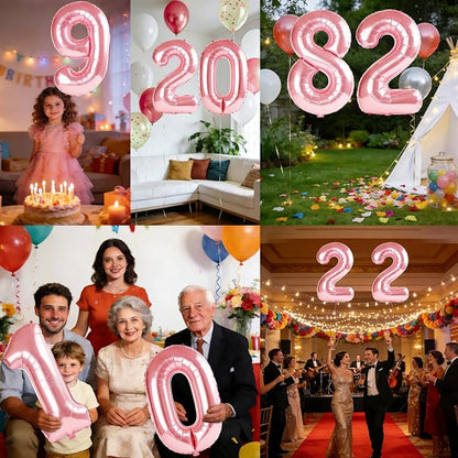 40 Inch Number 82 Balloons for 82nd Birthday Party Decorations, 0-100 Jewelry - Image 7