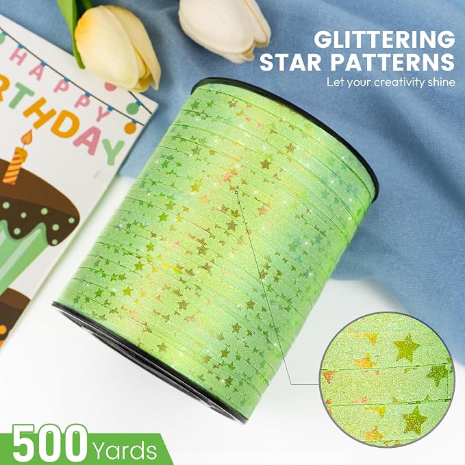 500 Yards Curling Ribbon for Gift Wrapping, 3/16" Balloon String for Christmas - Image 2