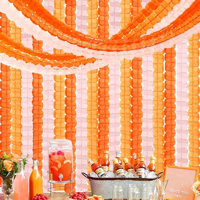 Fall-Boho Pink-Orange Groovy Thanksgiving Party-Decorations - Image 6