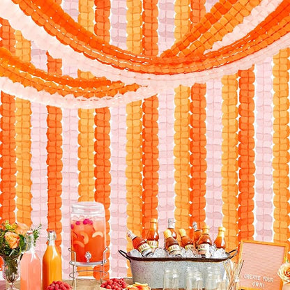Fall-Boho Pink-Orange Groovy Thanksgiving Party-Decorations - Image 6