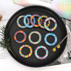 JessLab Spiral Hair Ties 10-Pack, No Damage Cute & Soft Elastic Coil Hair Ties for Women & Kids, Gentle Ponytail Holders for Thick or Thin Hair, Assorted Colors