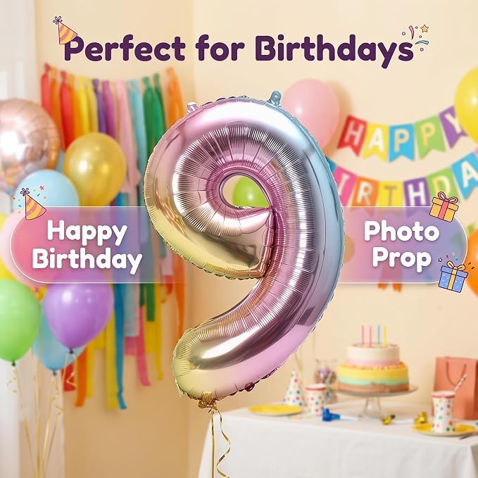 YPSelected 32 Inch Large Foil Helium Number Balloon Birthday Wedding Party 0-9 - Image 3