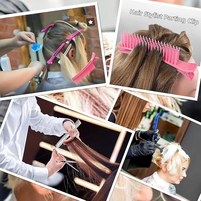 6 Pack Grip Clips for Hair Sectioning Styling, Haircuts Coloring cosmetology supplies hair cutting clips