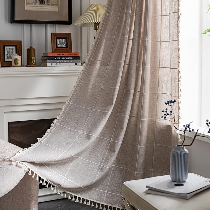 Sutuo Home Boho Curtain for Bedroom 84 Inch Length, Light Filtering Country by SutuoHome
