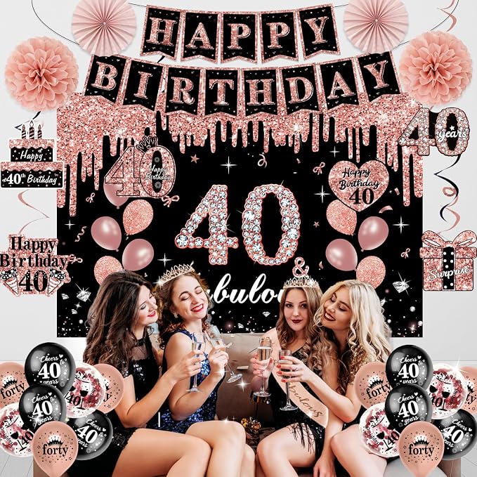 50Pcs 40th Birthday Decorations - Image 7