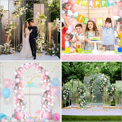 Wedding Arch Backdrop Stand Set of 2, 7.3FT & 6FT | Metal Arch Backdrop Stand - Image 7