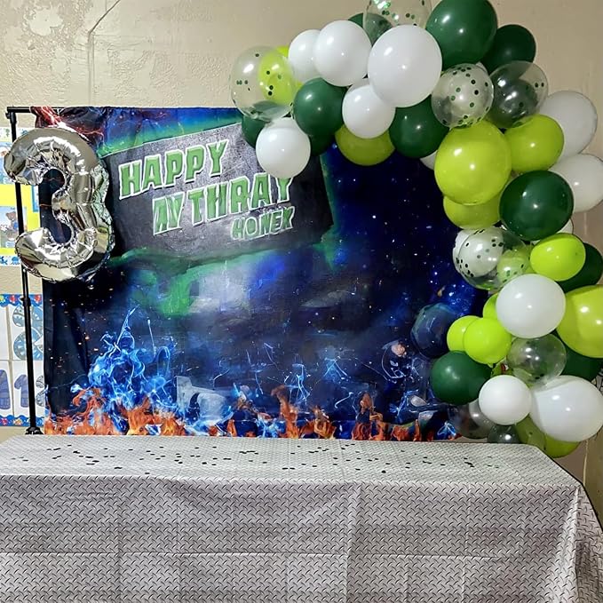60 Pack Green Latex Balloons, 12 Inch Matte White Dark Emerald Green Light Lime - Image 6