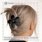 12 Pcs Claw Clips, Multi-Shapes Hair Clips for Women Girls, Non-Slip Large Jaw Claw Clips for Thick Thin Curly Hair Accessories (Black)