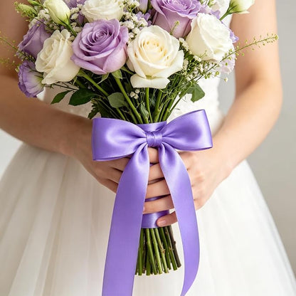 1In 30Yards Violet Satin Ribbon - Image 5