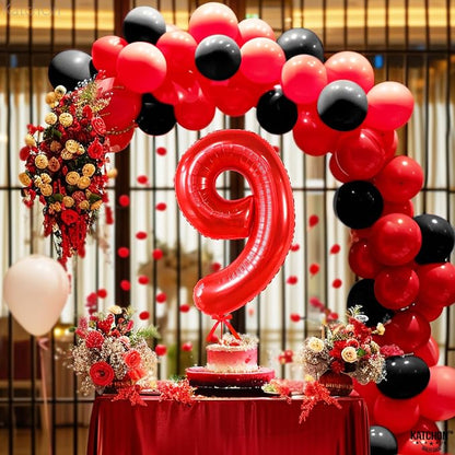 KatchOn Red Number 9 Balloon 40 Inch, 9 Balloon - Image 5