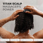 Bossman Titan Shower Scalp Massager – Scalp Exfoliator Brush – Ergonomic Silicone Scrubber for Product Build-Up, Dandruff & Pore Stimulation – Head & Beard Care Tool with Soft Bristles