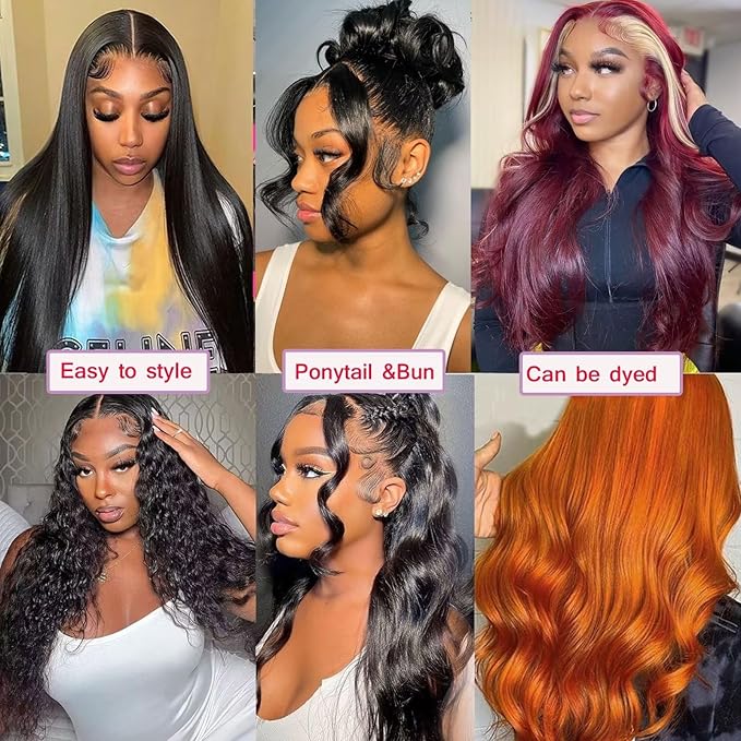 Lemoda Body Wave 13x6 Full Lace Frontal Virgin Human Hair Wigs 210% Density 22Inch Body Wave Top 15A 13x6 HD Transparent Lace Front Wig Pre-Bleached Knots Invisible Lace Tiny Knots