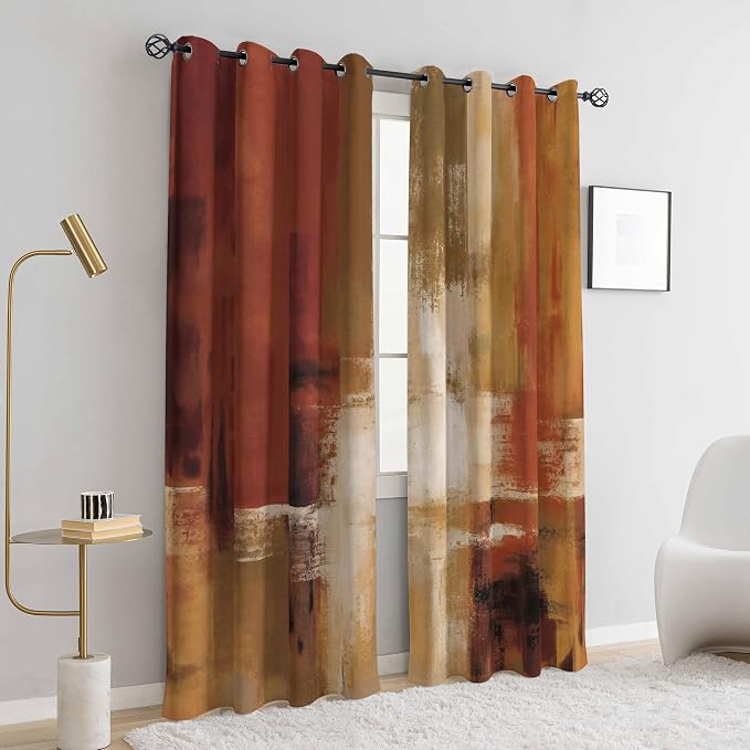 Asuexpect Burnt Orange Curtains - Image 7