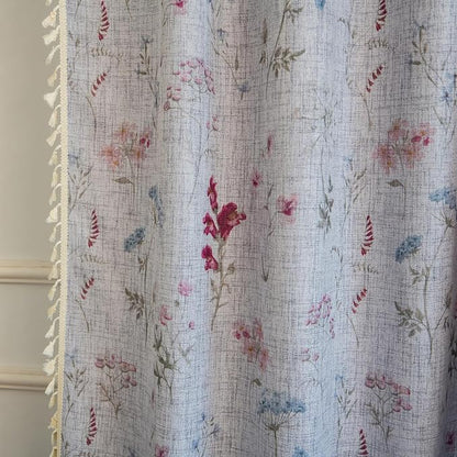 ENJOYBRIDAL Floral Curtains 63 Inch Long Semi Sheer Cute Drapes Light Filtering - Image 6