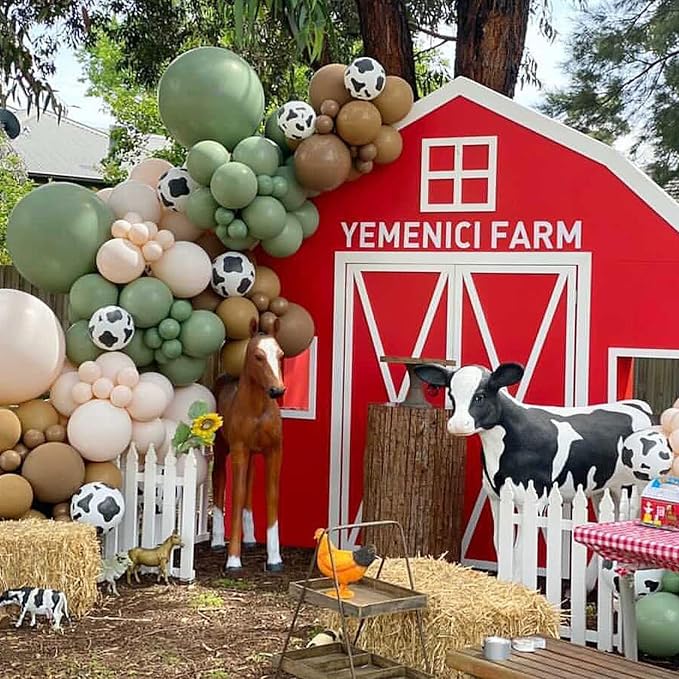 Green and Brown Balloon Arch Garland Kit, Cow Print Balloon Arch Kit Western - Image 4
