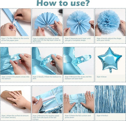 Blue Happy Birthday Party Decorations - Image 6