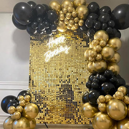 4x6 FT Light Gold Shimmer Wall Backdrop, Glitter Bling Photo Backdrop - Image 5