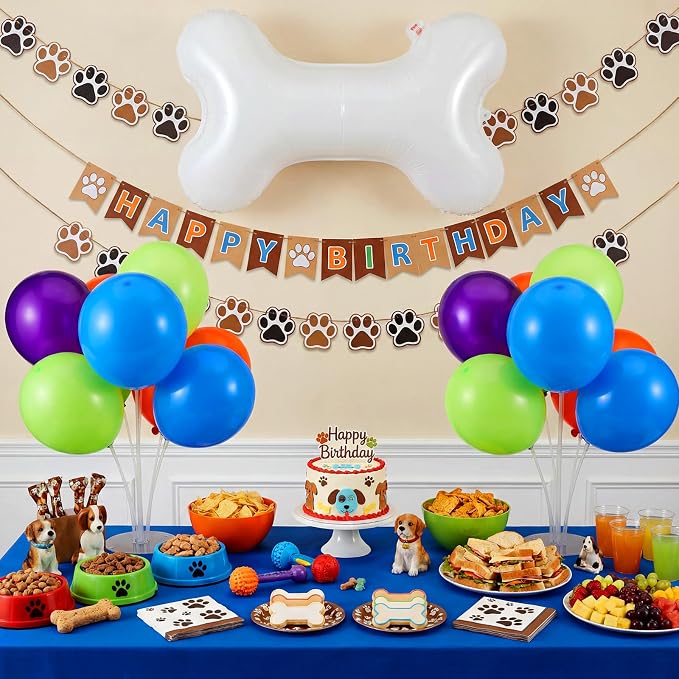 4 Set Purple Orange Green Blue Balloon Stand Centerpiece Table Decorations - Image 7